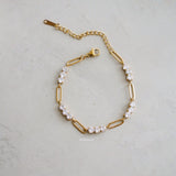LOIREE - MILES Zirconia Chain Bracelet - Gold Plated