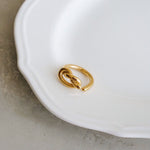 LOIREE - KEETH Knotted Ring - Gold Plated Anti Karat Anti Alergi