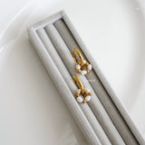 JEMIMA Pearl Hoop Earrings - Gold Plated
