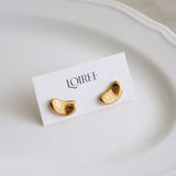 BEAN Stud Earrings - Gold Plated