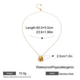 SHILOH Long Pendant Necklace - 18K Gold Plated Stainless Steel