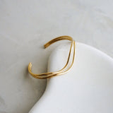 WILDER Double Layer Bangle - Gold Plated