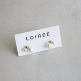 AILA Small Golden Pearls Earrings - Gold Plated