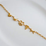 BREAD PENDANT Pastry Bow Chain Bracelet - Gold Plated