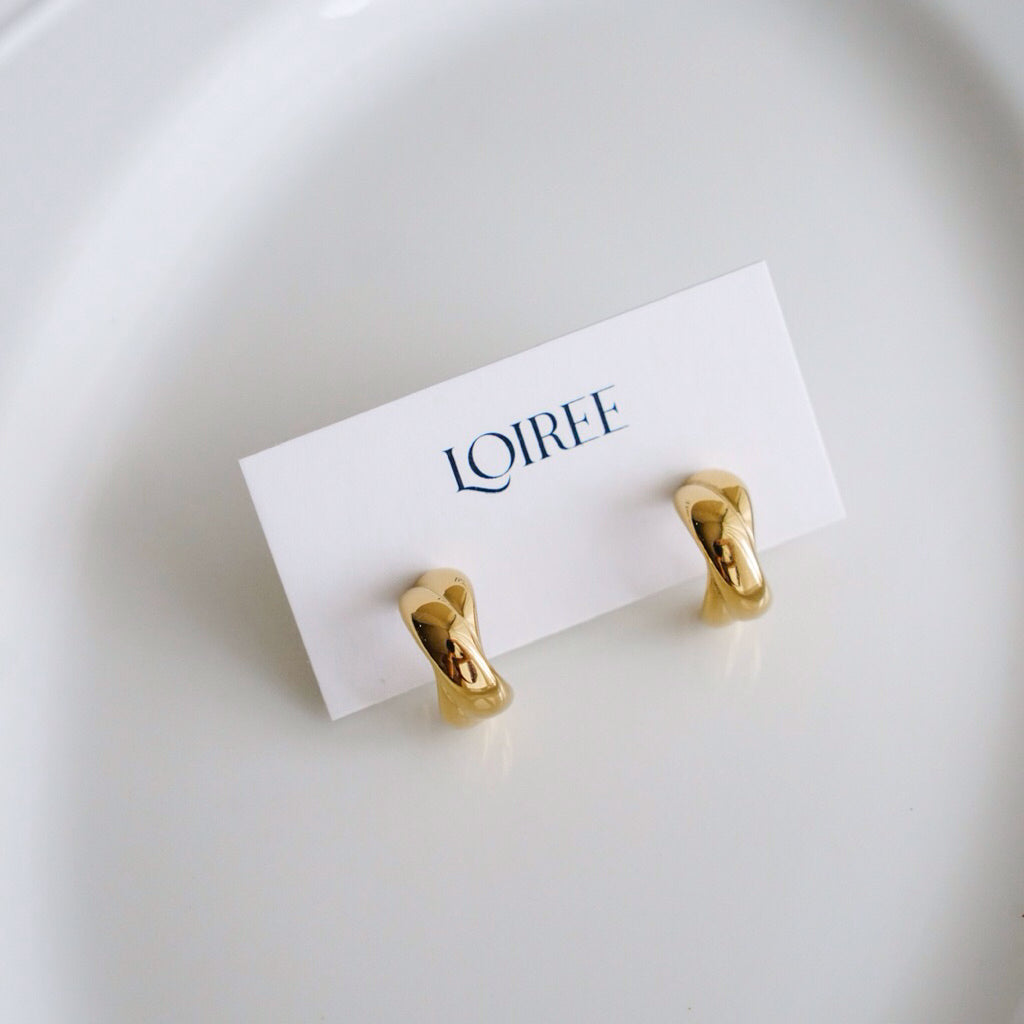 RYAN Twister Hoop Earrings - Gold Plated