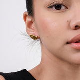 BEAN Stud Earrings - Gold Plated