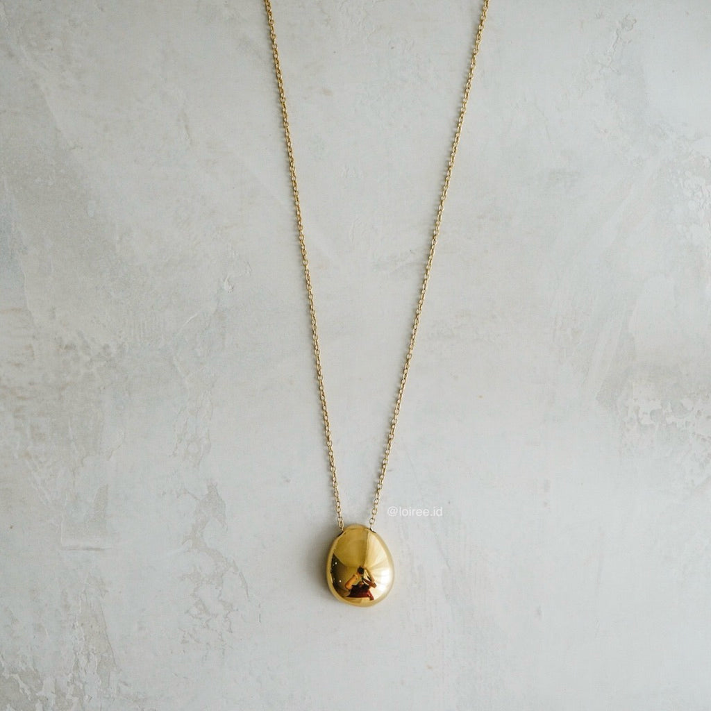 SHILOH Long Pendant Necklace - 18K Gold Plated Stainless Steel