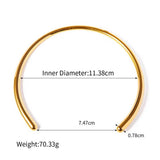 GRANDY Minimalist Classy Choker Necklace - 18K Gold Plated Stainless Steel