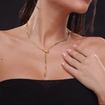 LOIREE - LENNOX Snake Pendant Necklace - Gold Plated