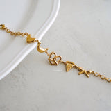 BREAD PENDANT Pastry Bow Chain Bracelet - Gold Plated