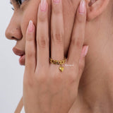 BRIAR Heart Adjustable Ring - 18K Gold Plated Stainless Steel