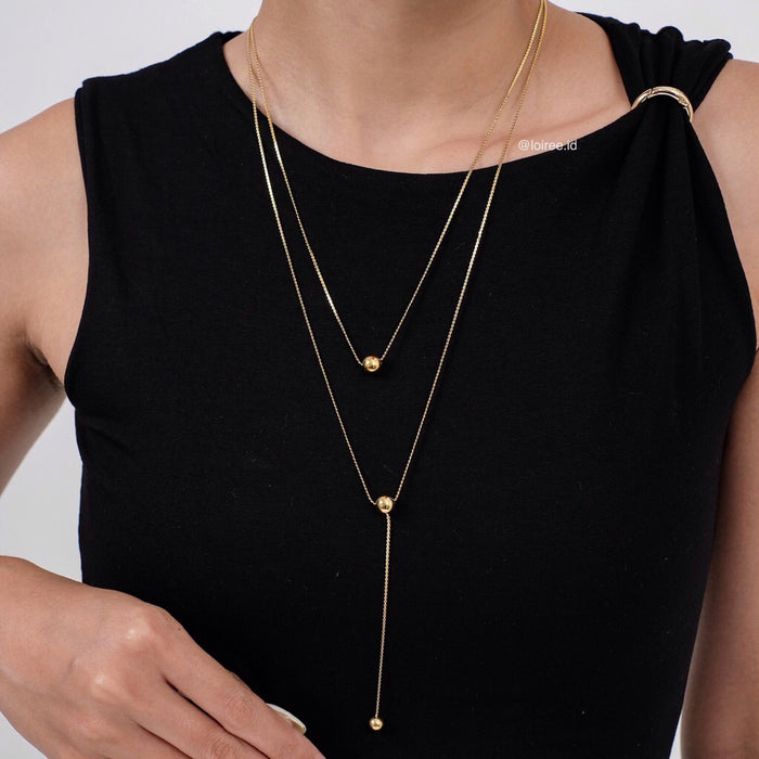 LOIREE - FINLEY Multi-Layer Necklace - Gold Plated Anti Karat Anti Alergi