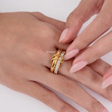 CAIRO Multi-Layer Stacking Ring - 18K Gold Plated Stainless Steel