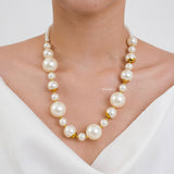 OPHELIA Pearl Necklace - 18K Gold Plated Stainless Steel