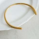 GRANDY Minimalist Classy Choker Necklace - 18K Gold Plated Stainless Steel