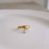 LOIREE - TOVE Teardrop Open Ring - Gold Plated Stainless Steel