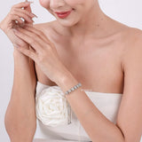 DELLA Zirconia Flower Paved Adjustable Bracelet - Wedding