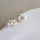 LOIREE - BIJOU Teardrop Pearl Earrings - Gold Plated Stainless Steel
