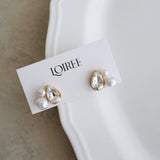 LOIREE - BIJOU Teardrop Pearl Earrings - Gold Plated Stainless Steel