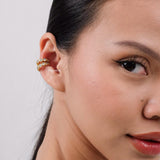 LOIREE - MARSH Zirconia Earclip Earcuff - Gold Plated Stainless Steel