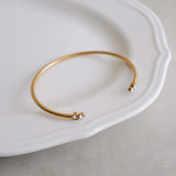 LOIREE - ROAN Cuff Bangle Bracelet - Gold Plated Stainless Steel