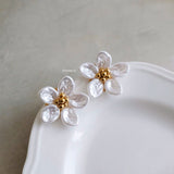 LOIREE - PRAIRIE Big Flower Earrings - Gold Plated Stainless Steel