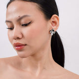 LOIREE - SAYLOR Metal Flower Earrings - Gold Plated Stainless Steel