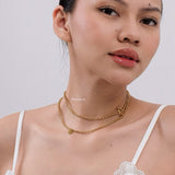 LOIREE - ANIKA Long Beads Chain Necklace - Gold Plated Stainless Steel
