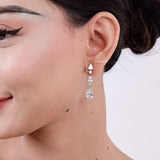 BEATRICE Zirconia Teardrop Bridal Necklace and Earrings Set - Wedding