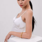 LOIREE - YORK Classic Round Bangle Bracelet - Gold Plated Stainless Steel
