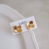 LOIREE - SAYLOR Metal Flower Earrings - Gold Plated Stainless Steel