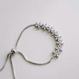 DELLA Zirconia Flower Paved Adjustable Bracelet - Wedding
