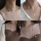 LOIREE - LAYNE Pearl Snake Chain Necklace - Gold Plated Stainless Steel