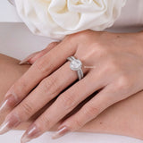 PERRY Zirconia Oval Engagement Ring Set - Wedding