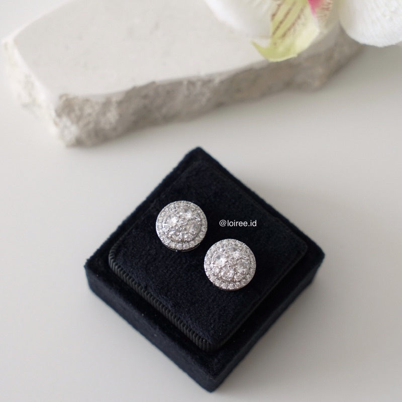 JOLIE Zirconia Round Stud Earrings