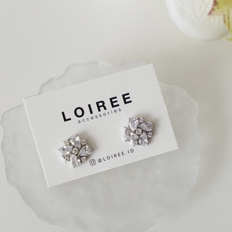 MILLIE Zirconia Stud Bridal Earrings - Wedding