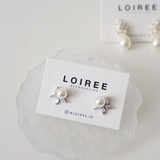 AXELA Zirconia Pearl Earrings