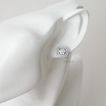 QUINCY | Luxe Collection - Zirconia Square Halo Daily Stud Earrings - Anting Wanita
