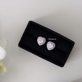 LOVITA Zirconia Heart Daily Stud Earrings