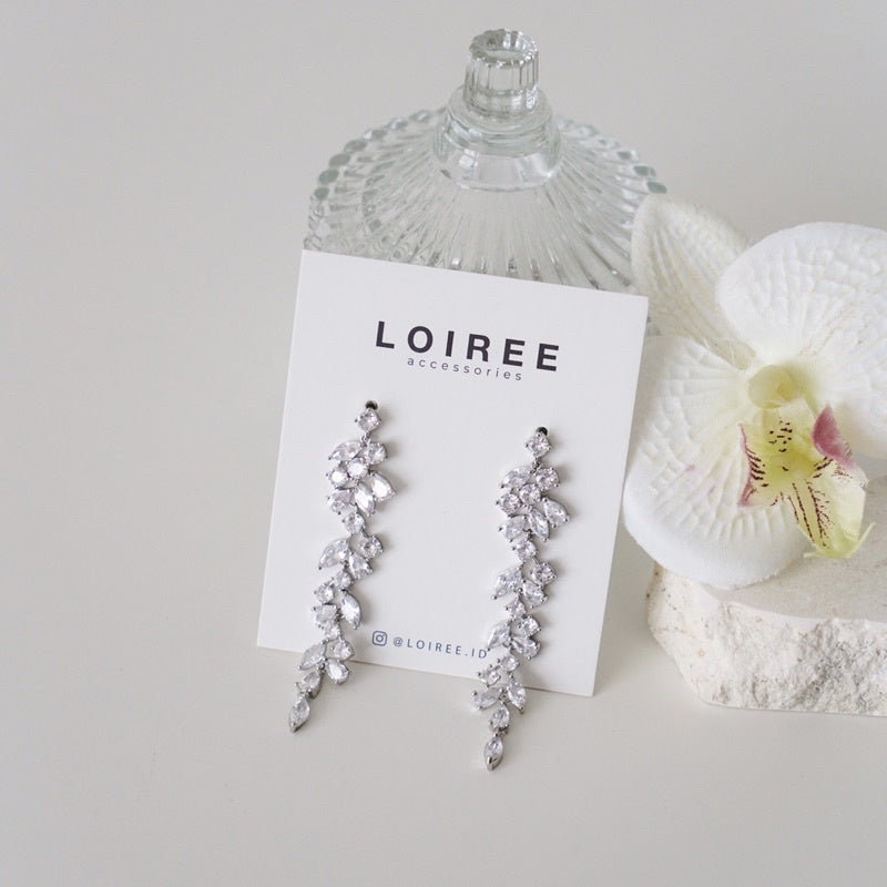 JAMIE Zirconia Long Dangle Earrings - Wedding