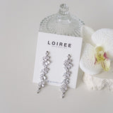 JAMIE Zirconia Long Dangle Earrings - Wedding