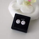 DIANA Zirconia Round Stud Earrings - Wedding