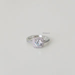 CELIN Ring - Square Cut Halo Zirconia Ring - Cincin Wanita