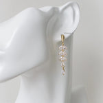 DAVICA | Wedding Collection - Zirconia Dangle Stud Bridal Earrings - Anting Wanita