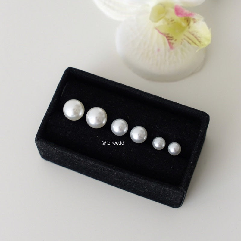 AVA Classic Pearl Stud Earrings