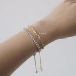 KATHRYN Listring Bracelet - Gold Plated Zirconia Adjustable Bracelet - Gelang Wanita