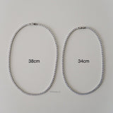 ANGELINE Zirconia Tennis 3mm Necklace - Gold Plated